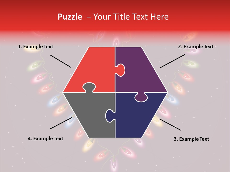 A Heart Shape Made Up Of Lights On A Blue Background PowerPoint Template