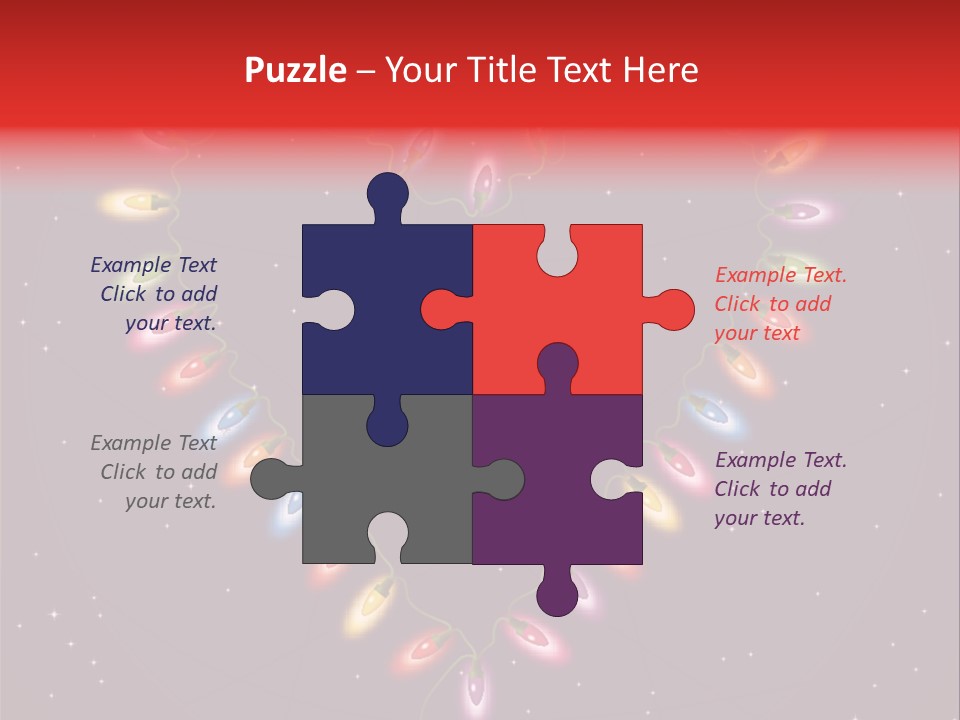 A Heart Shape Made Up Of Lights On A Blue Background PowerPoint Template