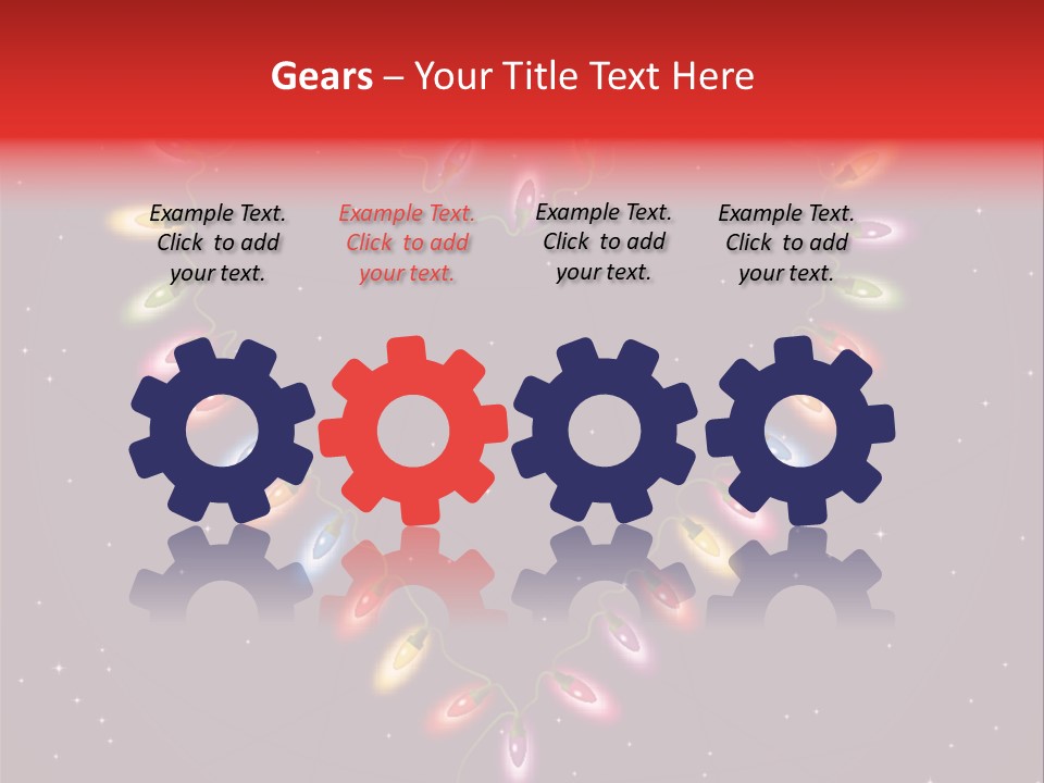 A Heart Shape Made Up Of Lights On A Blue Background PowerPoint Template