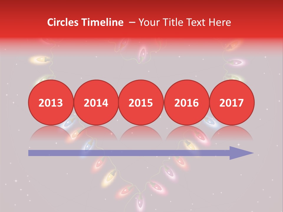 A Heart Shape Made Up Of Lights On A Blue Background PowerPoint Template