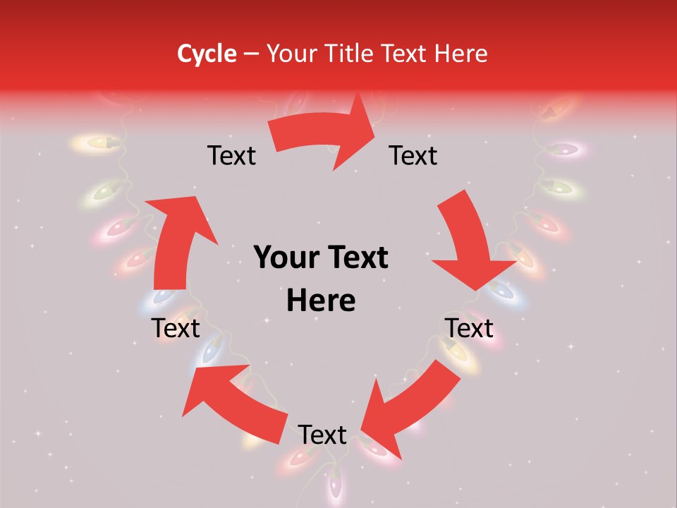 A Heart Shape Made Up Of Lights On A Blue Background PowerPoint Template
