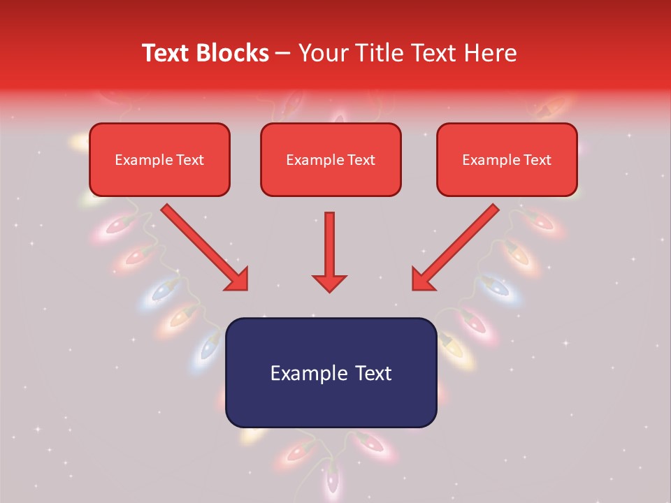 A Heart Shape Made Up Of Lights On A Blue Background PowerPoint Template