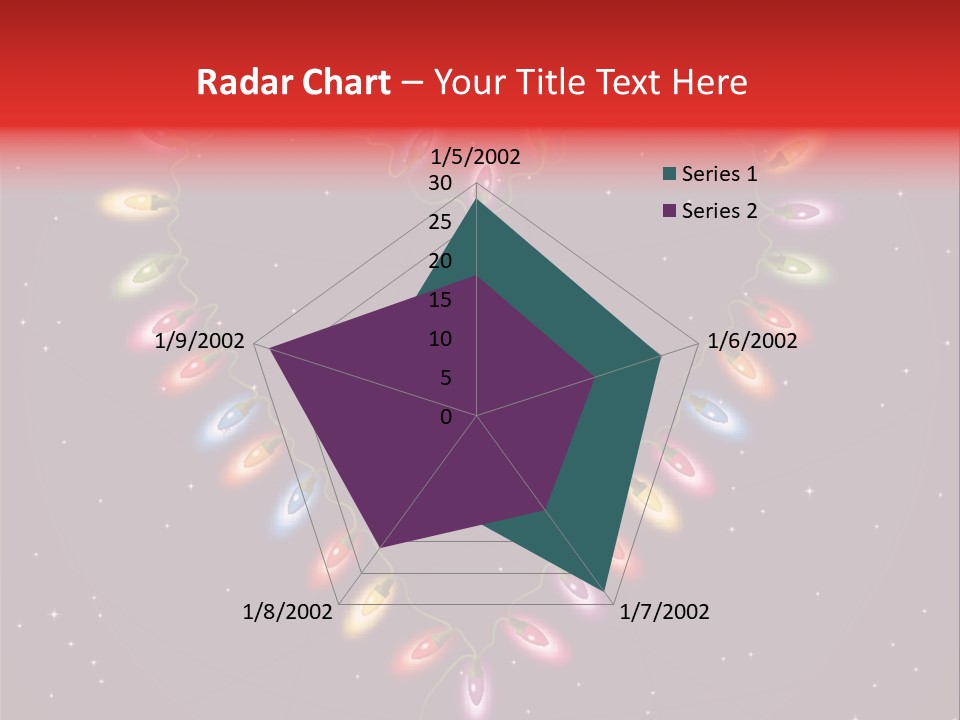 A Heart Shape Made Up Of Lights On A Blue Background PowerPoint Template