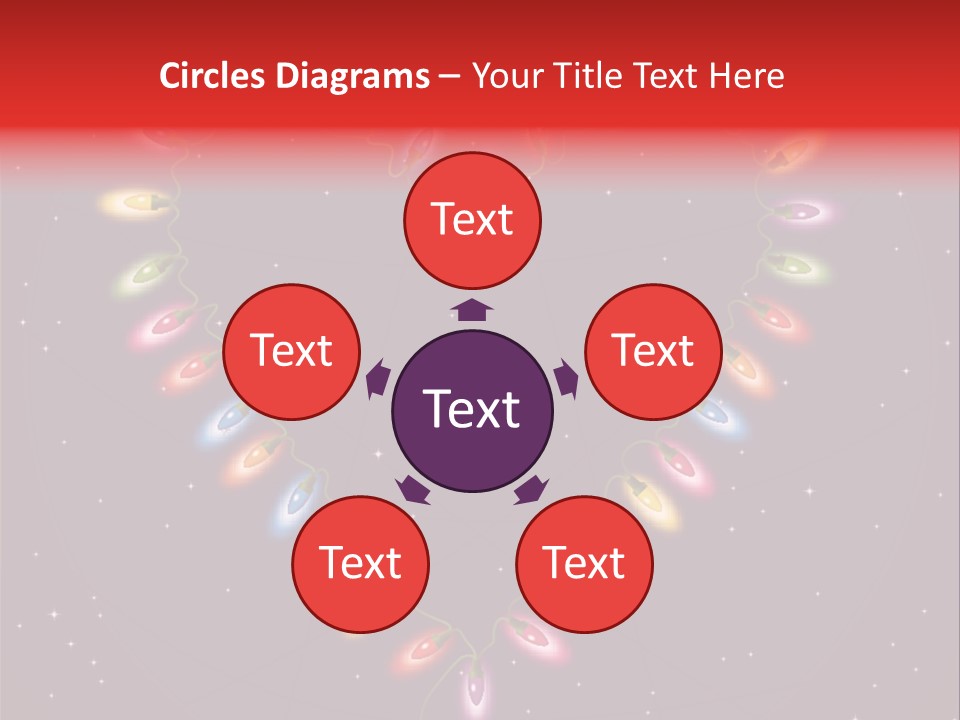 A Heart Shape Made Up Of Lights On A Blue Background PowerPoint Template