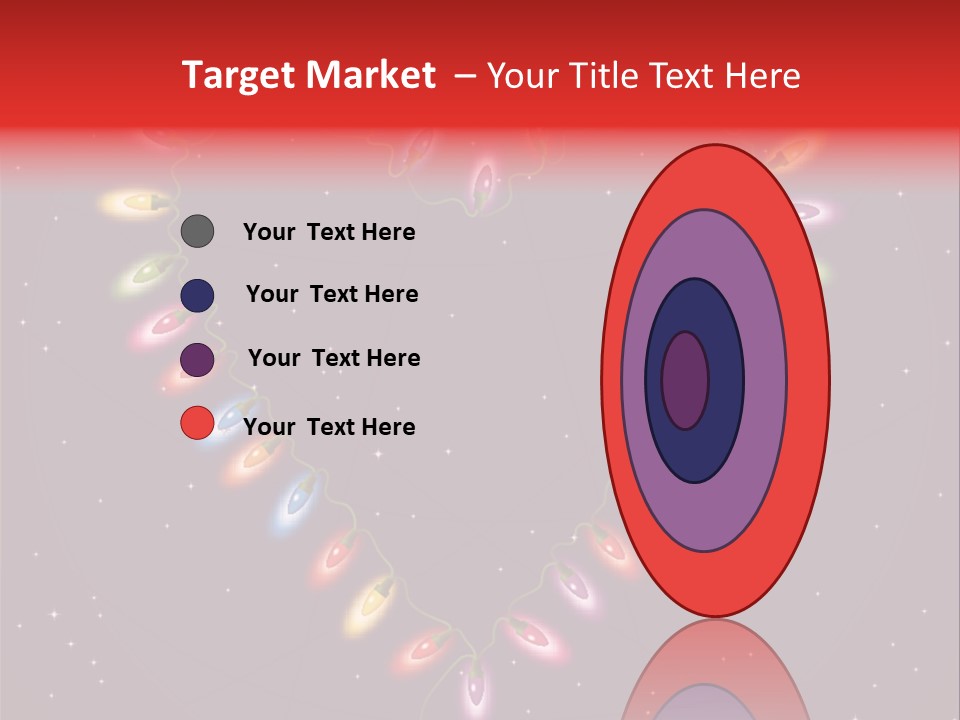 A Heart Shape Made Up Of Lights On A Blue Background PowerPoint Template