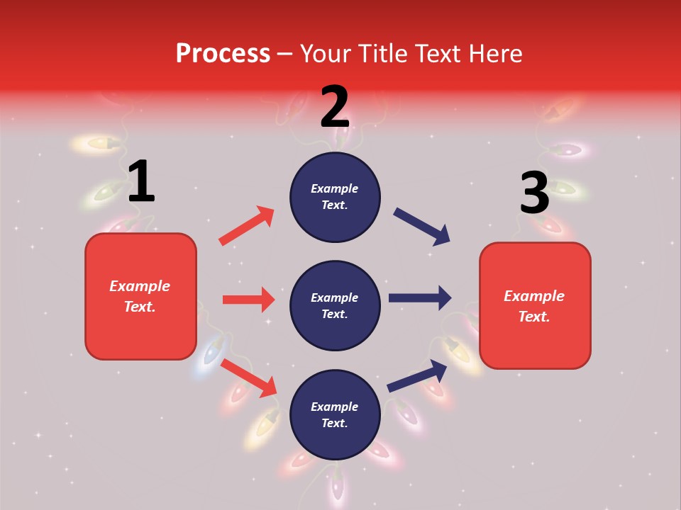 A Heart Shape Made Up Of Lights On A Blue Background PowerPoint Template