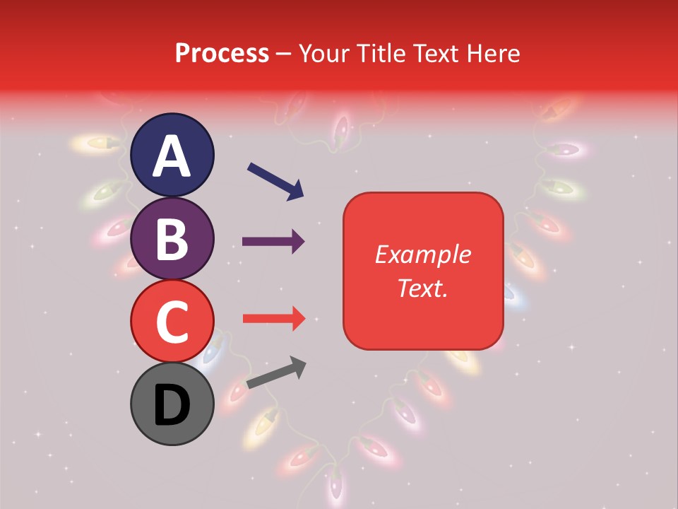 A Heart Shape Made Up Of Lights On A Blue Background PowerPoint Template