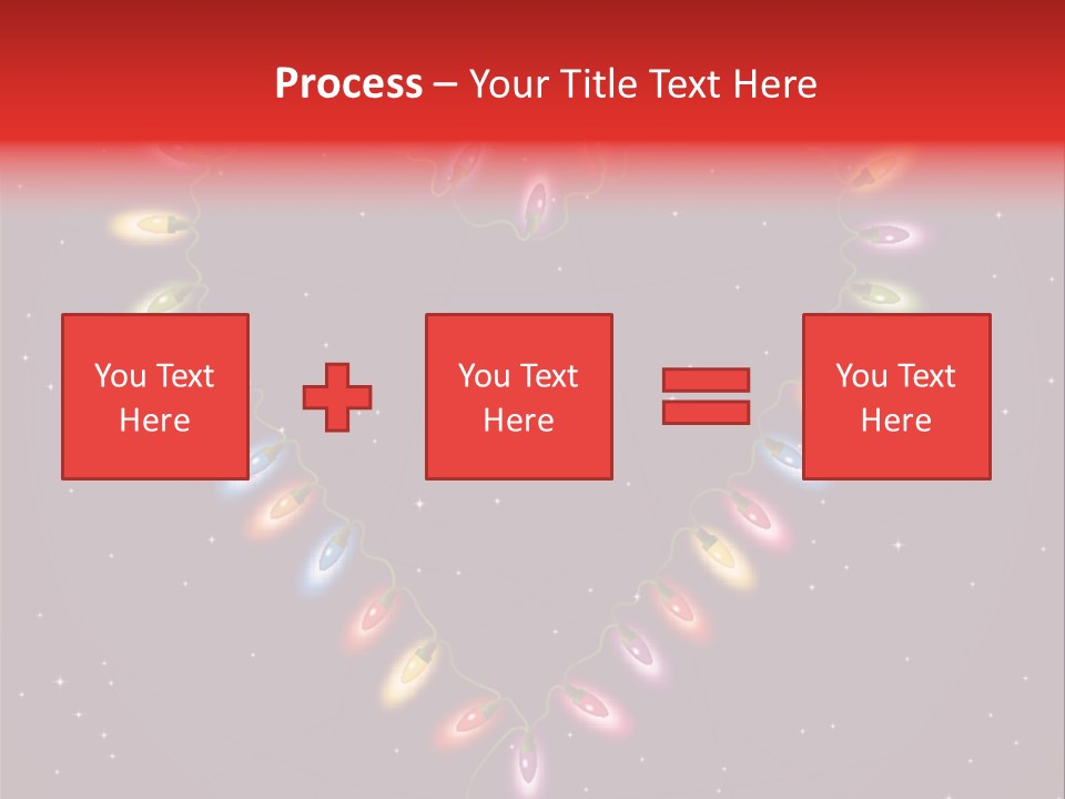 A Heart Shape Made Up Of Lights On A Blue Background PowerPoint Template