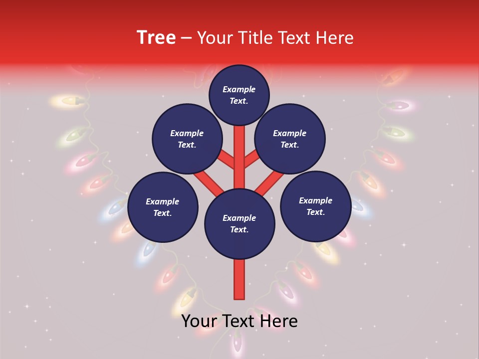 A Heart Shape Made Up Of Lights On A Blue Background PowerPoint Template