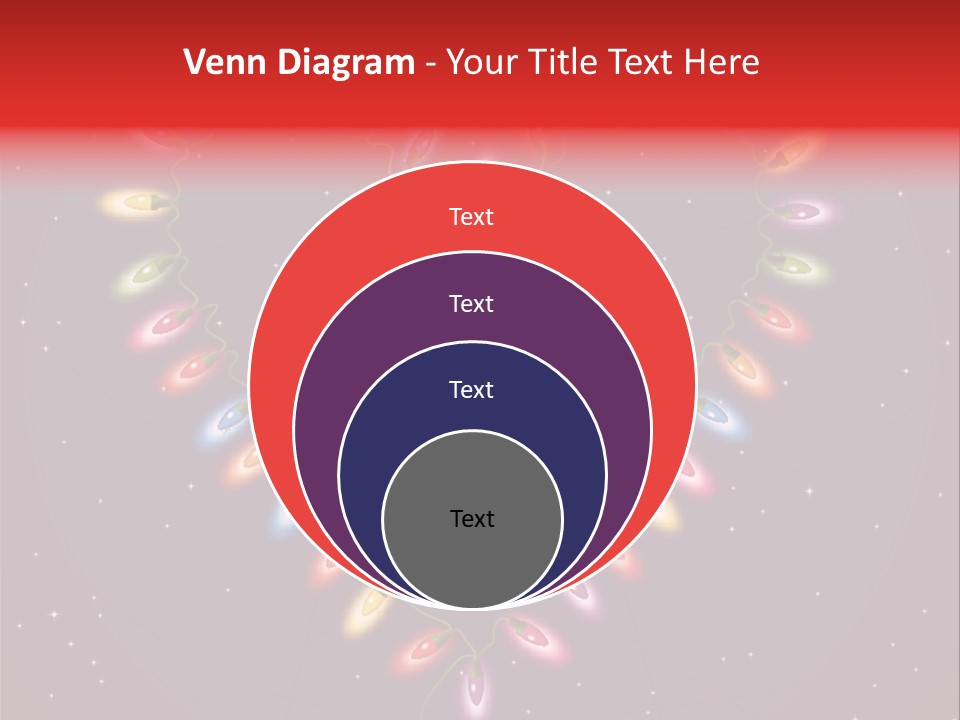 A Heart Shape Made Up Of Lights On A Blue Background PowerPoint Template