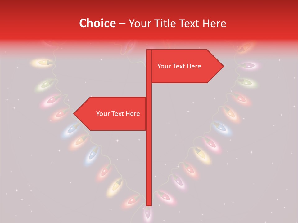 A Heart Shape Made Up Of Lights On A Blue Background PowerPoint Template