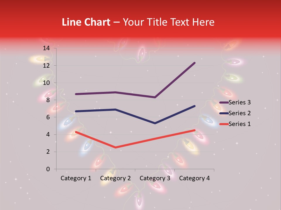 A Heart Shape Made Up Of Lights On A Blue Background PowerPoint Template