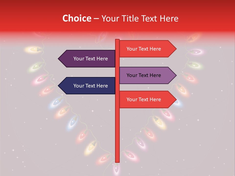 A Heart Shape Made Up Of Lights On A Blue Background PowerPoint Template