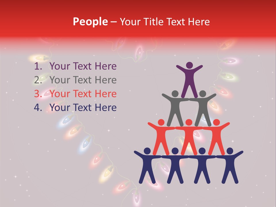 A Heart Shape Made Up Of Lights On A Blue Background PowerPoint Template