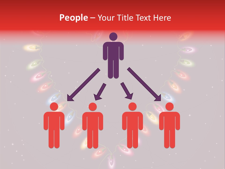 A Heart Shape Made Up Of Lights On A Blue Background PowerPoint Template