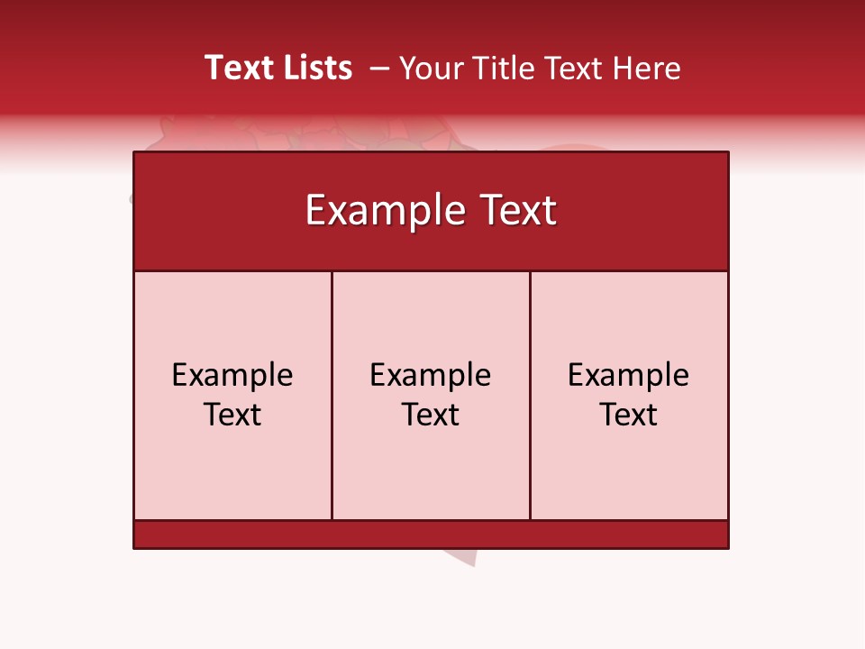 A Red Heart With Roses On A White Background PowerPoint Template