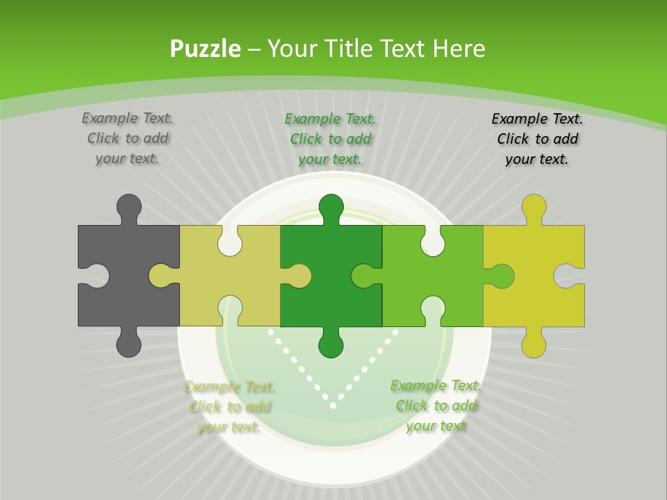 A Green Heart On A Black And Green Background PowerPoint Template