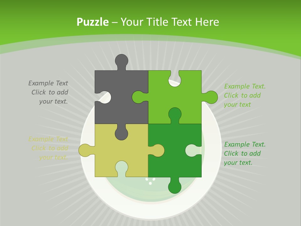 A Green Heart On A Black And Green Background PowerPoint Template