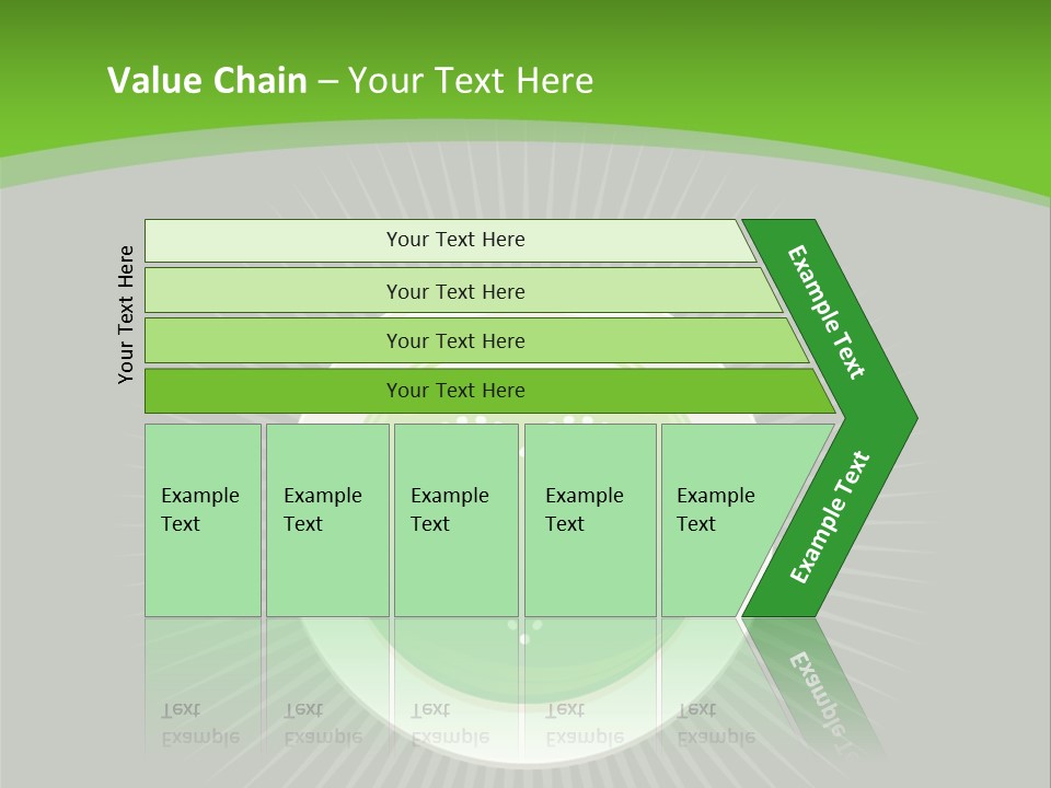 A Green Heart On A Black And Green Background PowerPoint Template