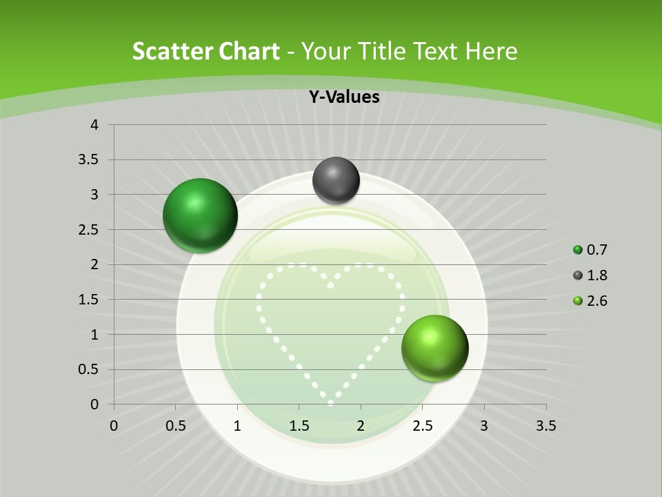 A Green Heart On A Black And Green Background PowerPoint Template