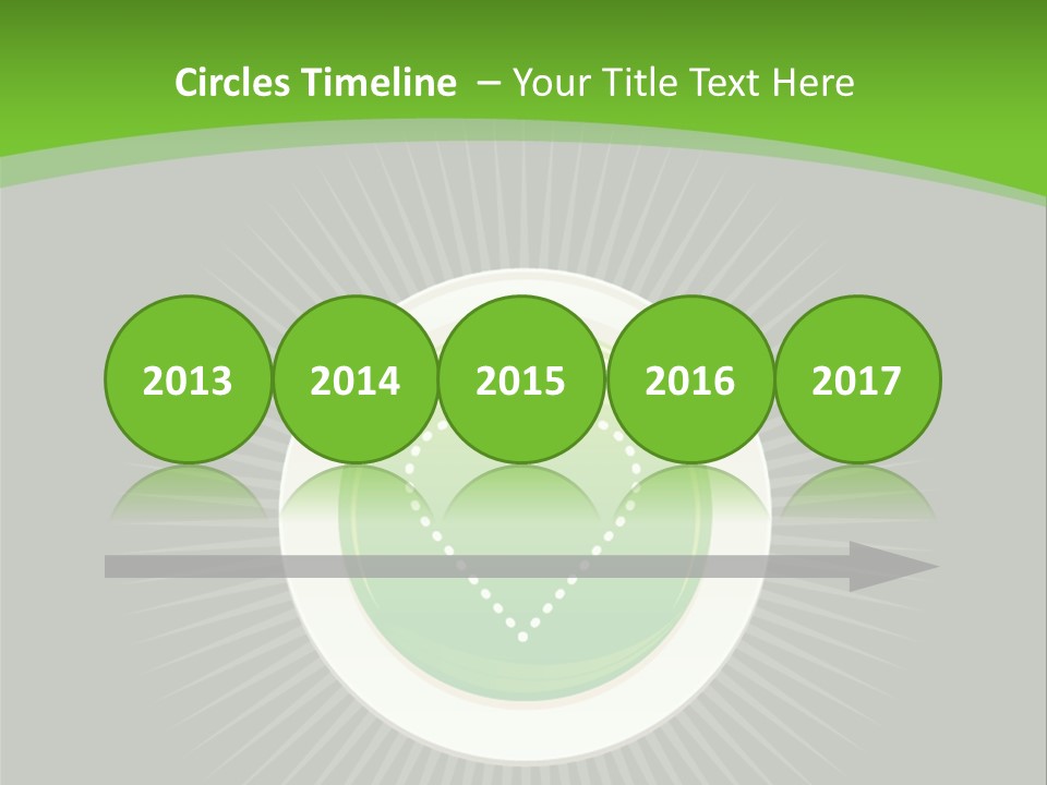 A Green Heart On A Black And Green Background PowerPoint Template