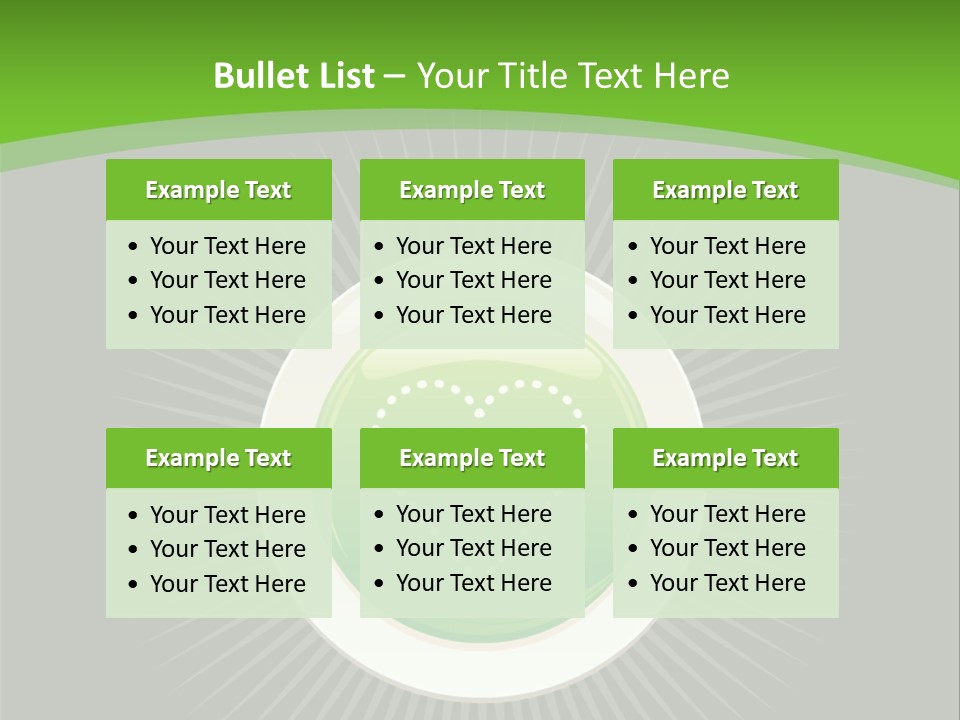 A Green Heart On A Black And Green Background PowerPoint Template