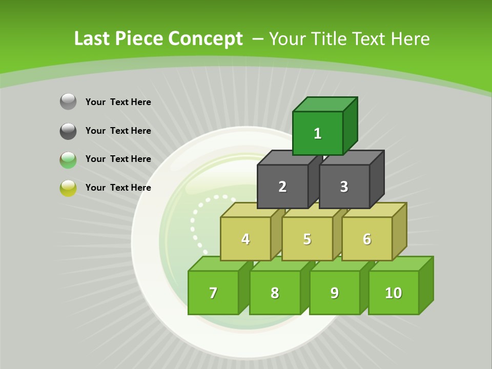 A Green Heart On A Black And Green Background PowerPoint Template