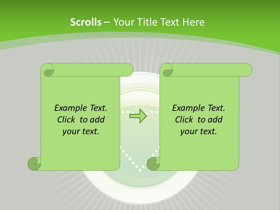 A Green Heart On A Black And Green Background PowerPoint Template