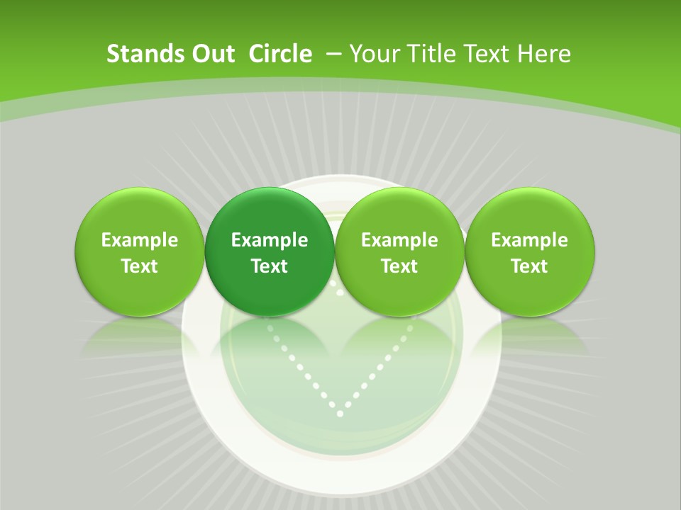 A Green Heart On A Black And Green Background PowerPoint Template