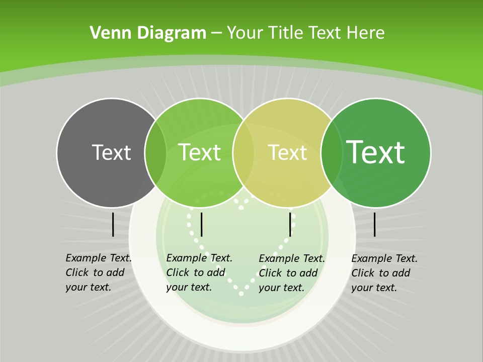 A Green Heart On A Black And Green Background PowerPoint Template