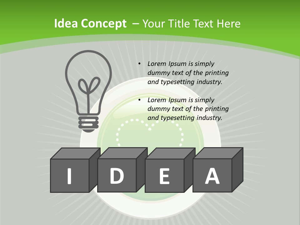 A Green Heart On A Black And Green Background PowerPoint Template