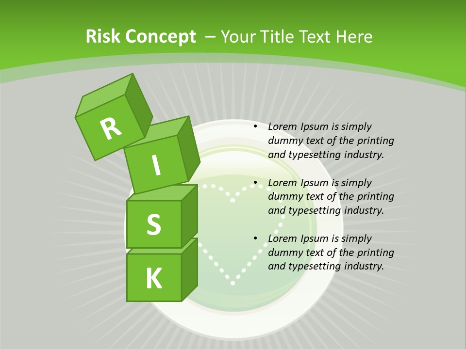A Green Heart On A Black And Green Background PowerPoint Template