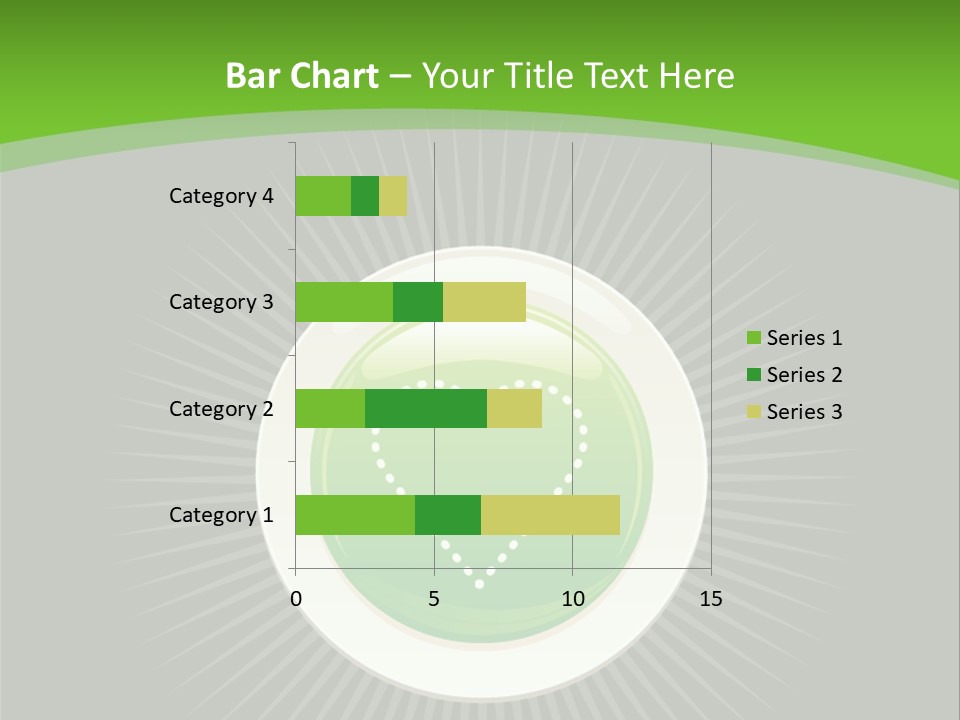 A Green Heart On A Black And Green Background PowerPoint Template