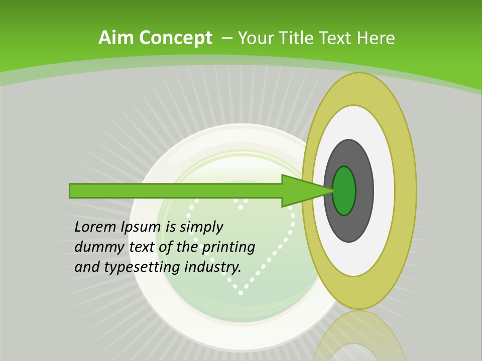 A Green Heart On A Black And Green Background PowerPoint Template