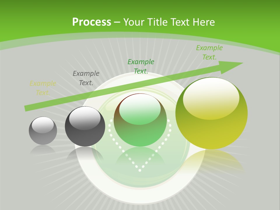 A Green Heart On A Black And Green Background PowerPoint Template