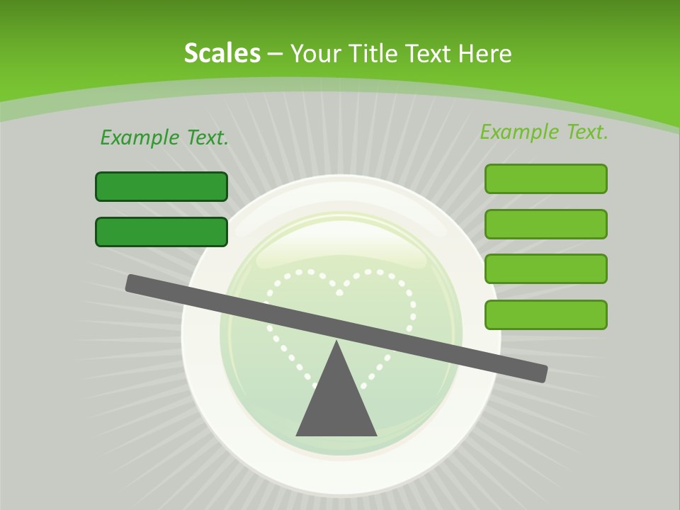 A Green Heart On A Black And Green Background PowerPoint Template