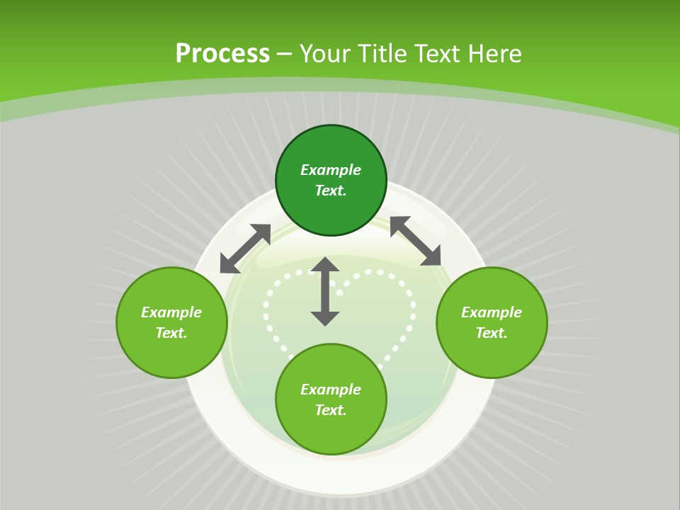 A Green Heart On A Black And Green Background PowerPoint Template