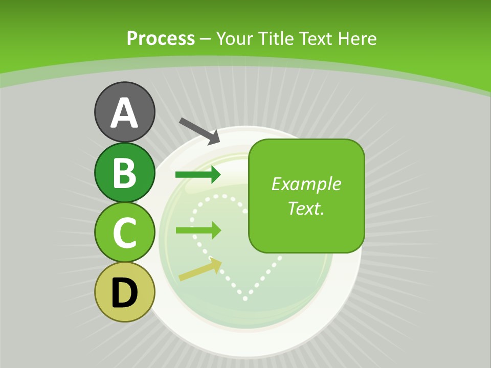 A Green Heart On A Black And Green Background PowerPoint Template