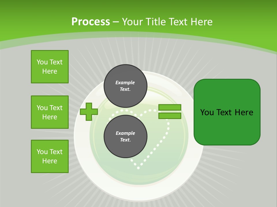 A Green Heart On A Black And Green Background PowerPoint Template