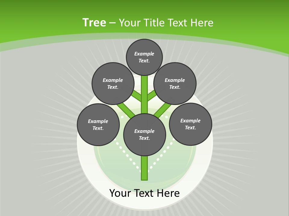 A Green Heart On A Black And Green Background PowerPoint Template