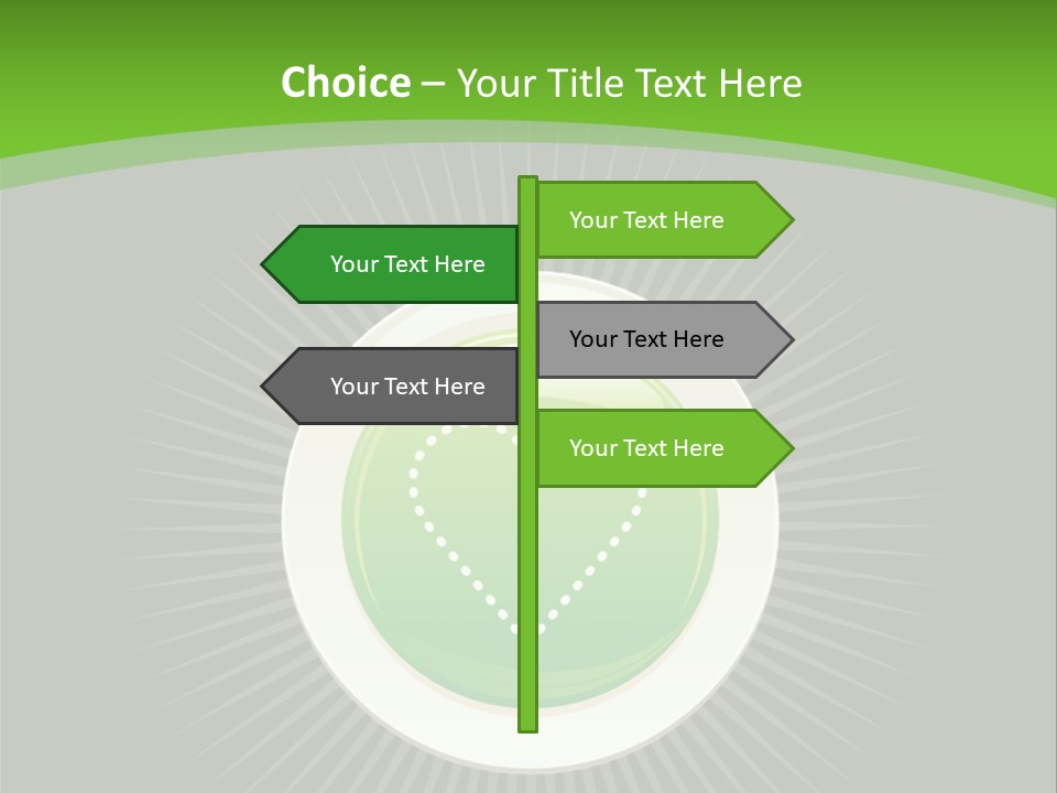 A Green Heart On A Black And Green Background PowerPoint Template