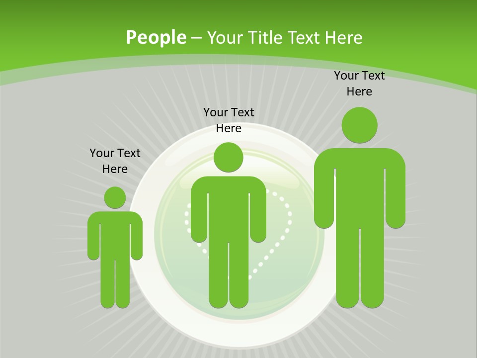 A Green Heart On A Black And Green Background PowerPoint Template