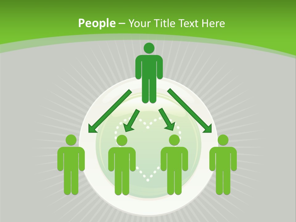 A Green Heart On A Black And Green Background PowerPoint Template