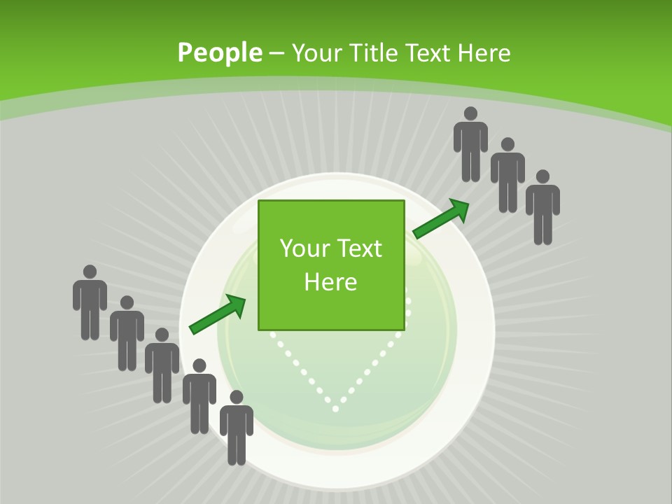 A Green Heart On A Black And Green Background PowerPoint Template