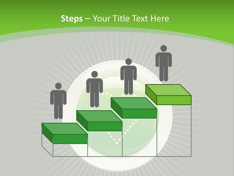 A Green Heart On A Black And Green Background PowerPoint Template