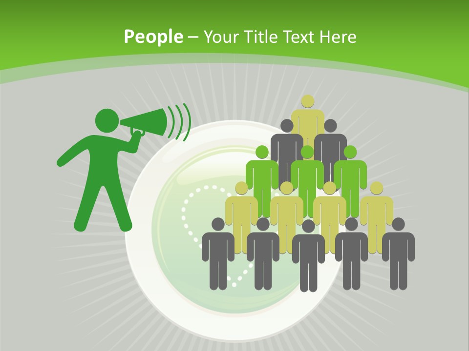 A Green Heart On A Black And Green Background PowerPoint Template