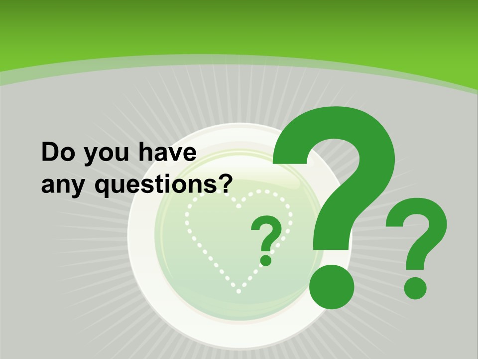 A Green Heart On A Black And Green Background PowerPoint Template