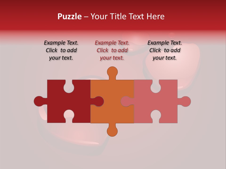 A Red Background With Hearts And Drops Of Water PowerPoint Template