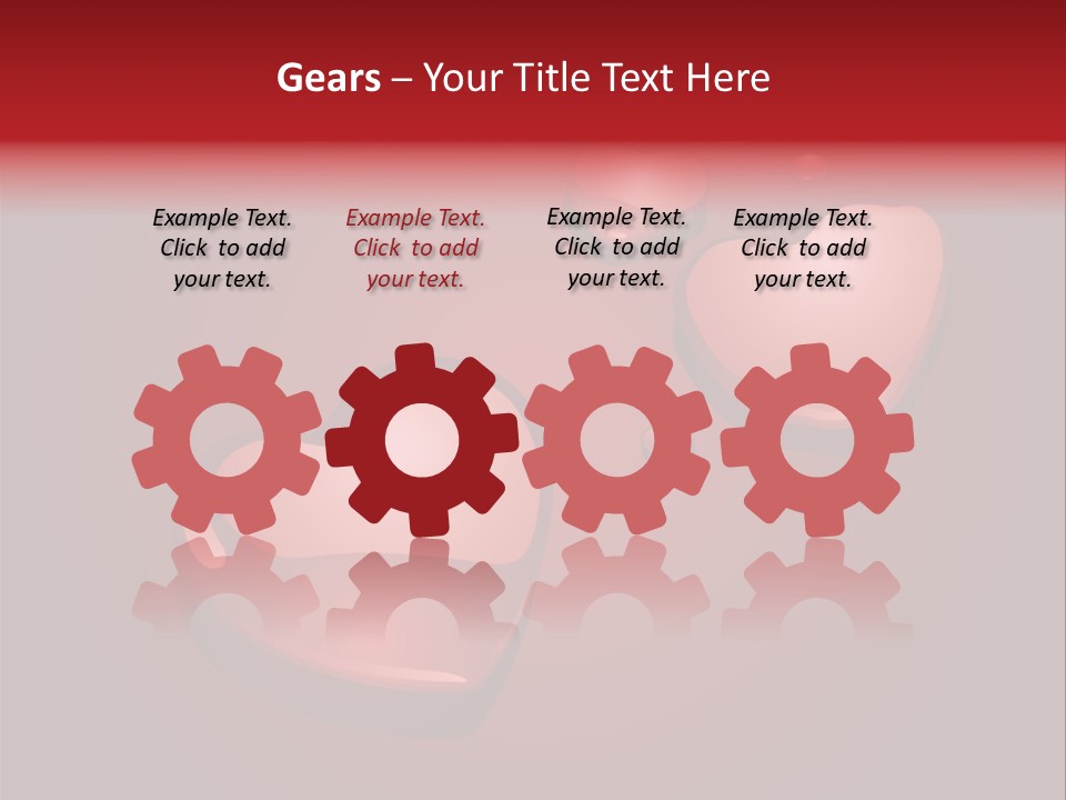 A Red Background With Hearts And Drops Of Water PowerPoint Template