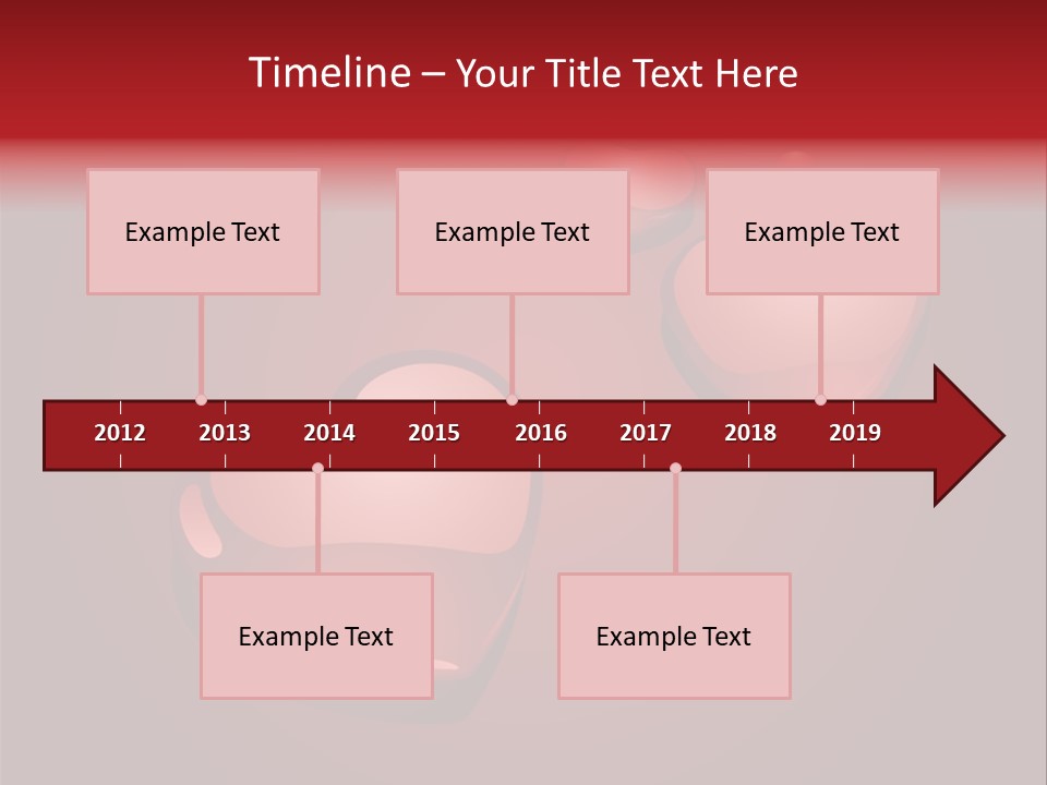 A Red Background With Hearts And Drops Of Water PowerPoint Template